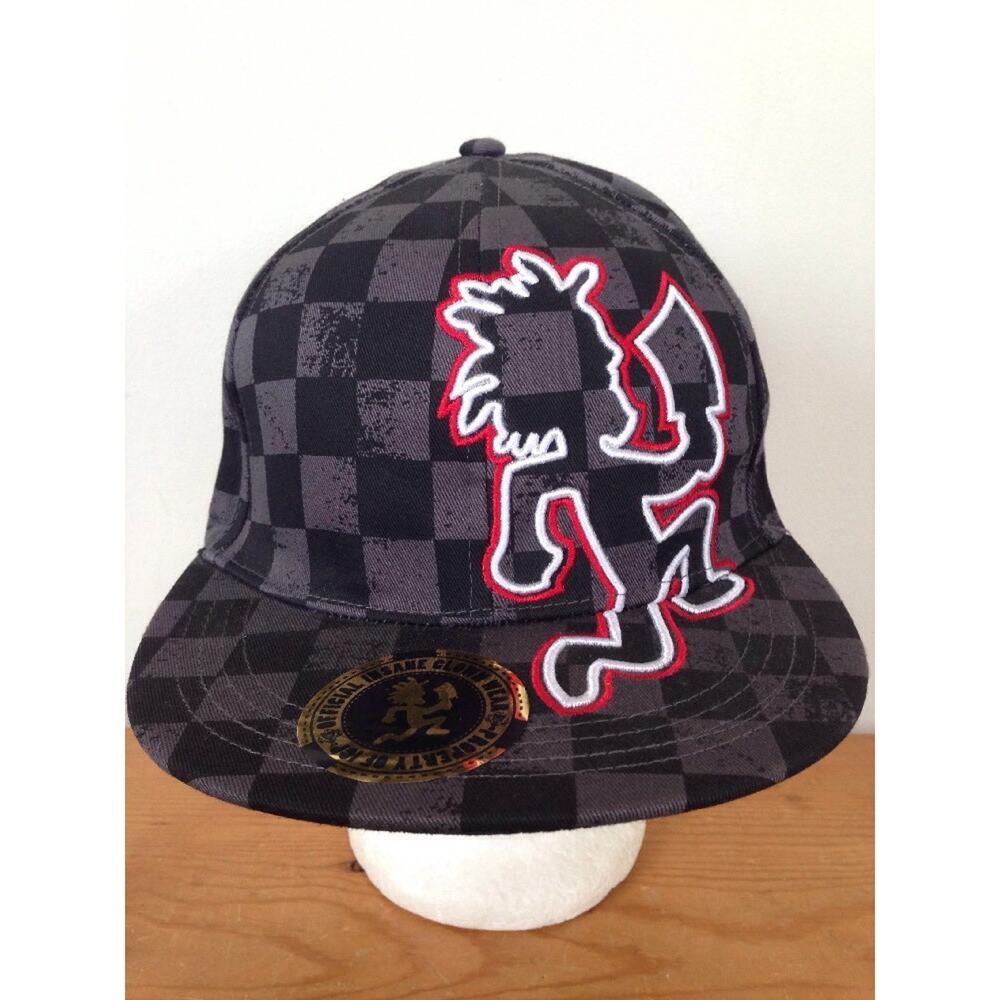 Insane Clown Posse ICP Hatchetman Rude Boy Checkered Juggalo Hat Fitted S